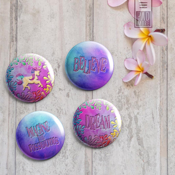 Imagine Unicorns Buttons