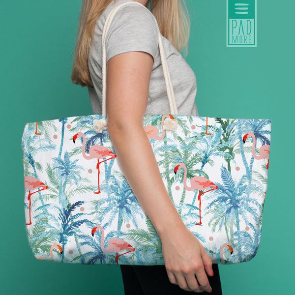 Flamingo on Palms Weekender Tote