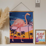 Flamingo on the Move Hanging Canvas