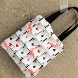 Queen of Hearts and Flamingo Tote Bags