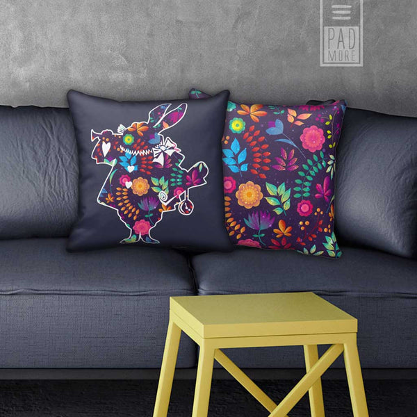 Flowery Rabbit Pillows