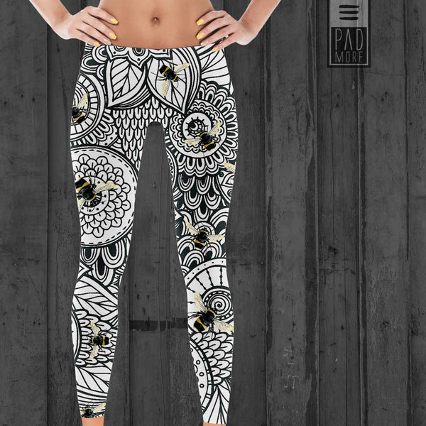 Black Bees Leggings