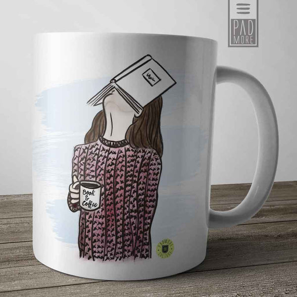 Face on Book Mug