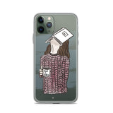 Face on Book Clear Phone Case