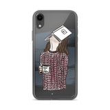 Face on Book Clear Phone Case