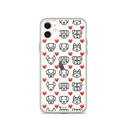 Love for Dogs Clear Phone Case