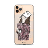 Face on Book Clear Phone Case