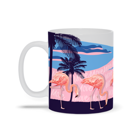 Flamingos on the Move Mug