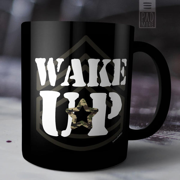 Wake Up Military Camo Mug
