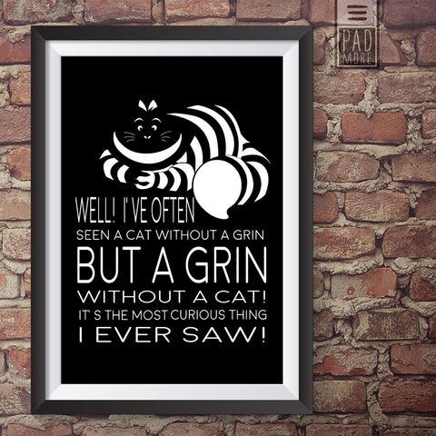 Grin without a Cat Art Print