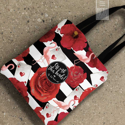 Queen of Hearts and Flamingo Tote Bags