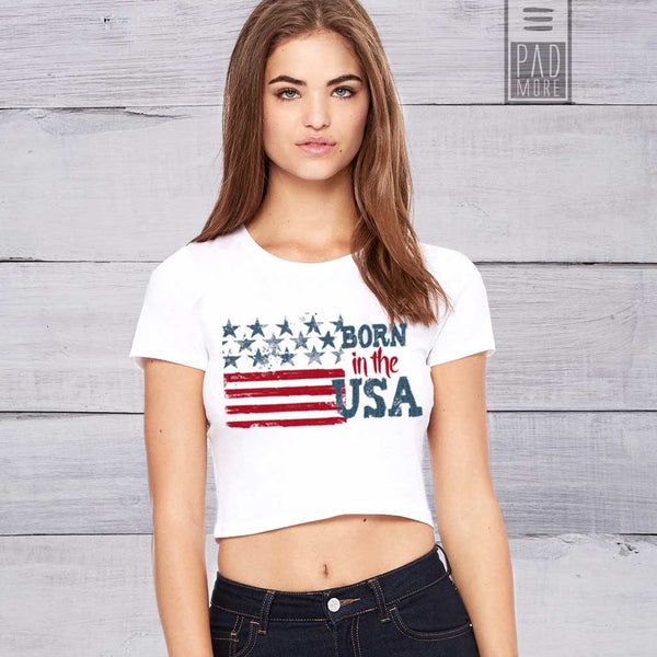 Born in the USA Crop Top