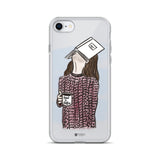 Face on Book Clear Phone Case